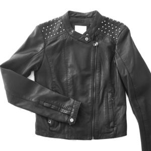 Esprit black leather jacket size 2 / 34